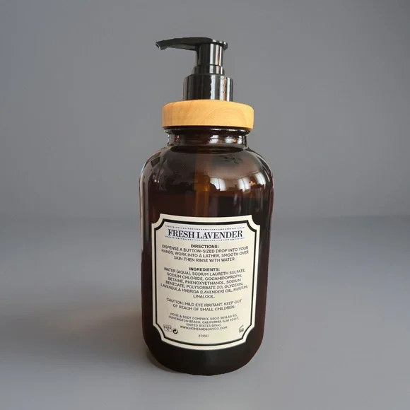 PREMIUM LIQUID HAND SOAP, GLASS BOTTLE, FRESH LAVENDER - Picture 2 of 2